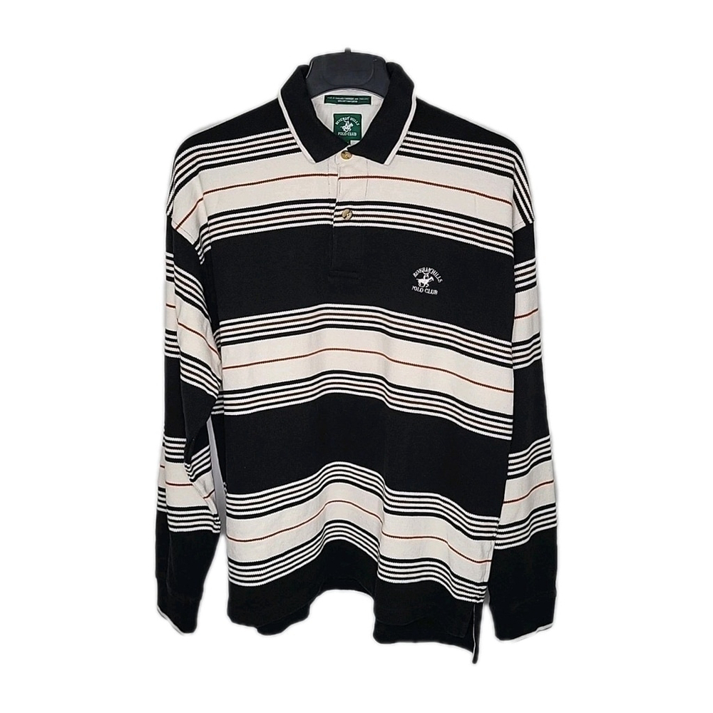 Beverly Hills Polo Club Men's Shirt Size XL 100% Cotton Knit Preppy Golf